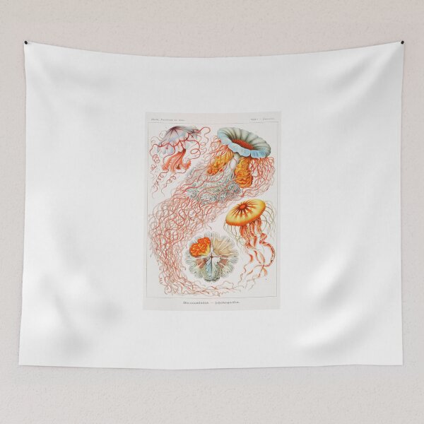Item preview, JELLYFISH - Ernst haeckel Vintage Green Jellyfish Poster Print designed and sold by Go Logo Designs.