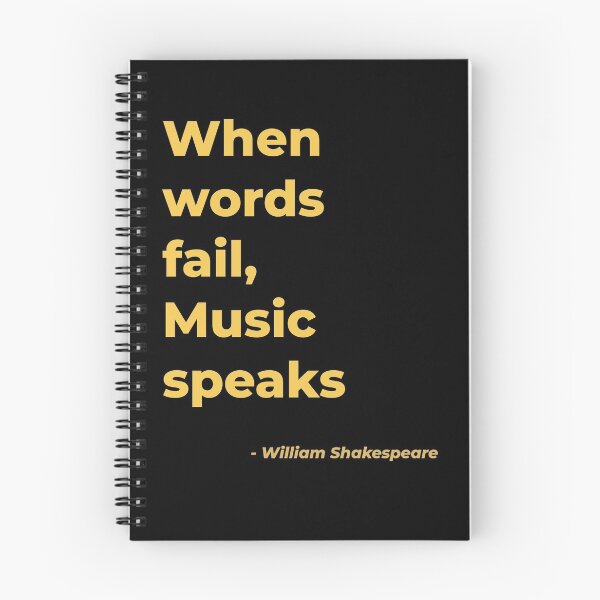Item preview, When words fail music speaks - William Shakespeare designed and sold by Julie Pickering.
