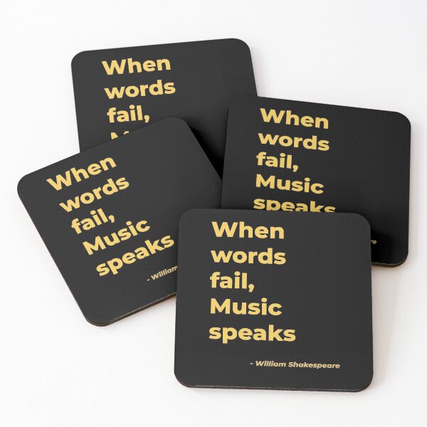 Item preview, When words fail music speaks - William Shakespeare designed and sold by Julie Pickering.