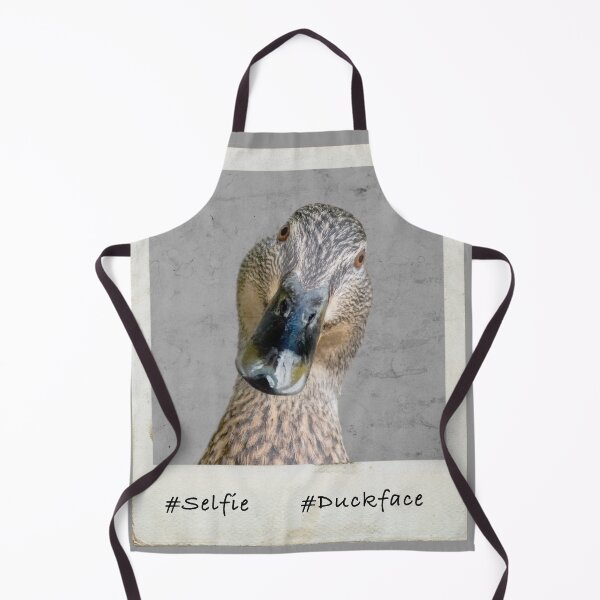 Item preview, #duckface - close up of a duck looking to camera designed and sold by Sara Sadler.