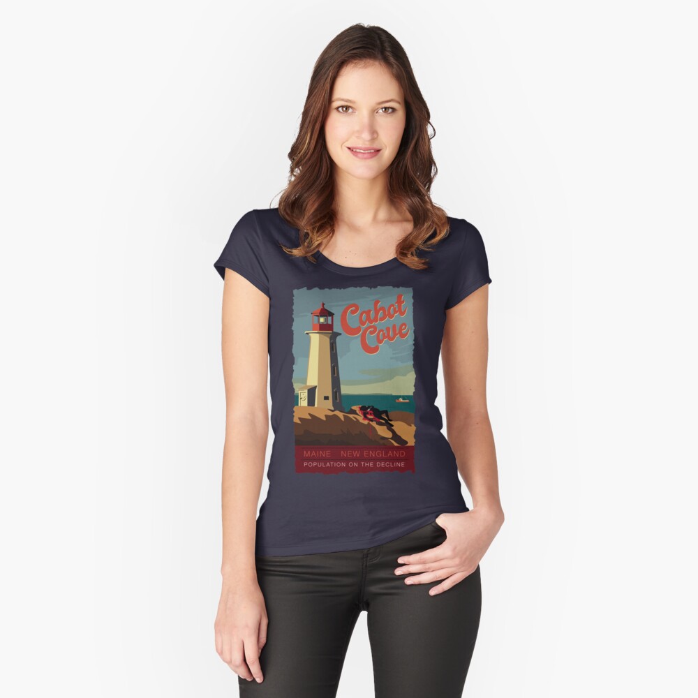 Vista previa del artículo con la obra «Camiseta entallada de cuello ancho», diseñado y vendido por rampad1.