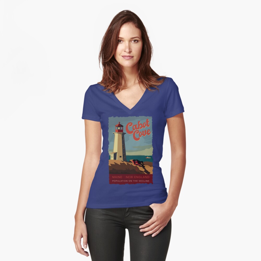 Vista previa del artículo con la obra «Camiseta entallada de cuello en V», diseñado y vendido por rampad1.
