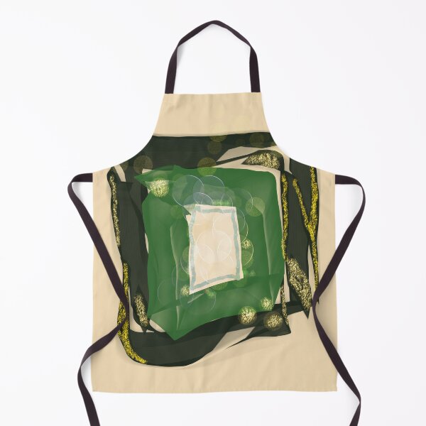 Item preview, Trio Cream Black Green - Abstract Modern Art designed and sold by vortexatelier.