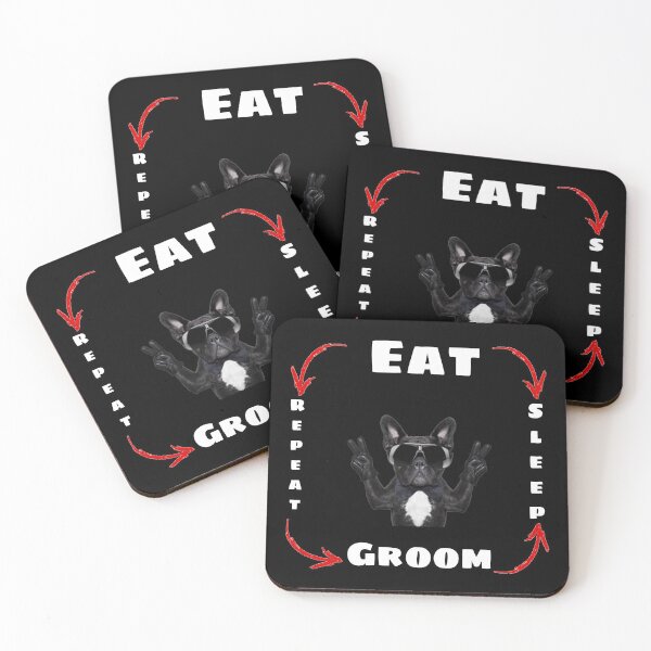 Item preview,  Dog grooming eat sleep groom repeat stickers designed and sold by Sesame1195.