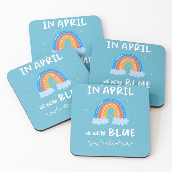 Item preview, In April We Wear Blue ,Autism Rainbow In April We Wear Blue Autism Awareness Month designed and sold by Mokhe.