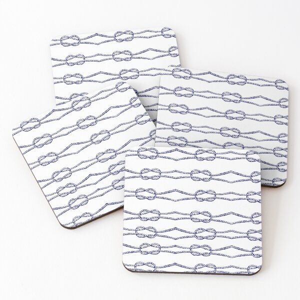 Item preview, Nautical Navy rope pattern designed and sold by Shir-designs.