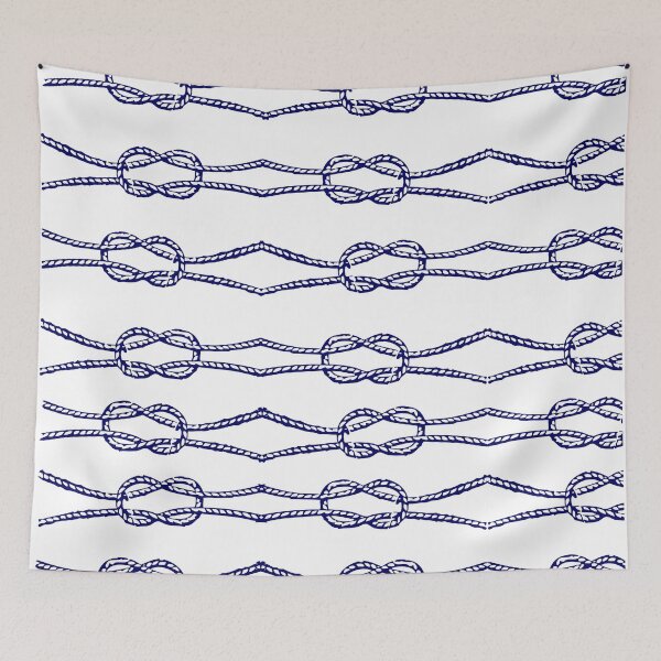 Item preview, Nautical Navy rope pattern designed and sold by Shir-designs.