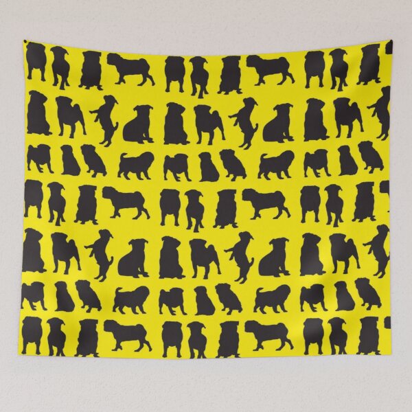 Item preview, black and yellow pugs designed and sold by THISPUGVIBE.