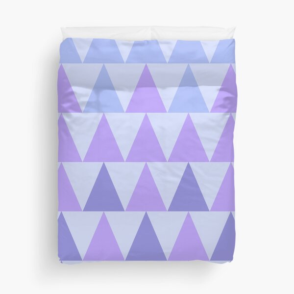 Purple Triangles Pattern Duvet Cover