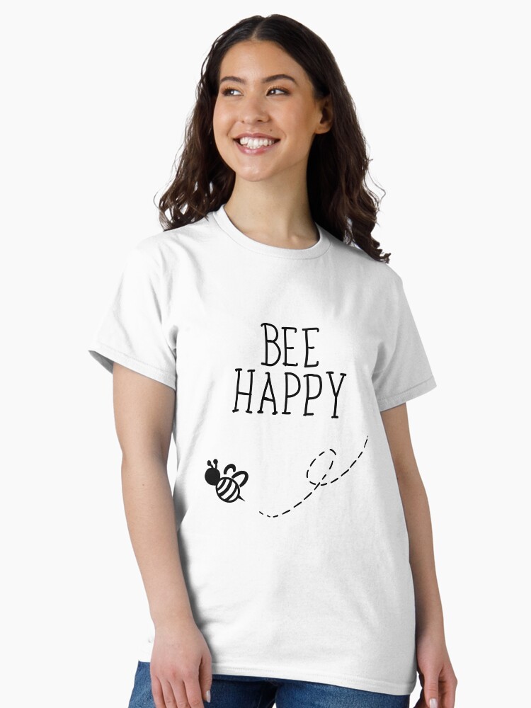Thumbnail 1 of 7, Classic T-Shirt, Bee happy - happy bee designed and sold by Fatamimosh.