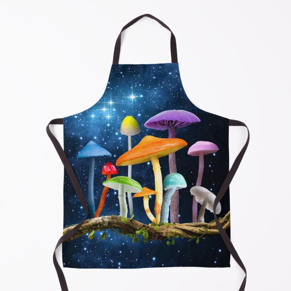 Item preview, Magic Rainbow Mushrooms on Vine - With Blue Galaxy Background designed and sold by JungleVision.