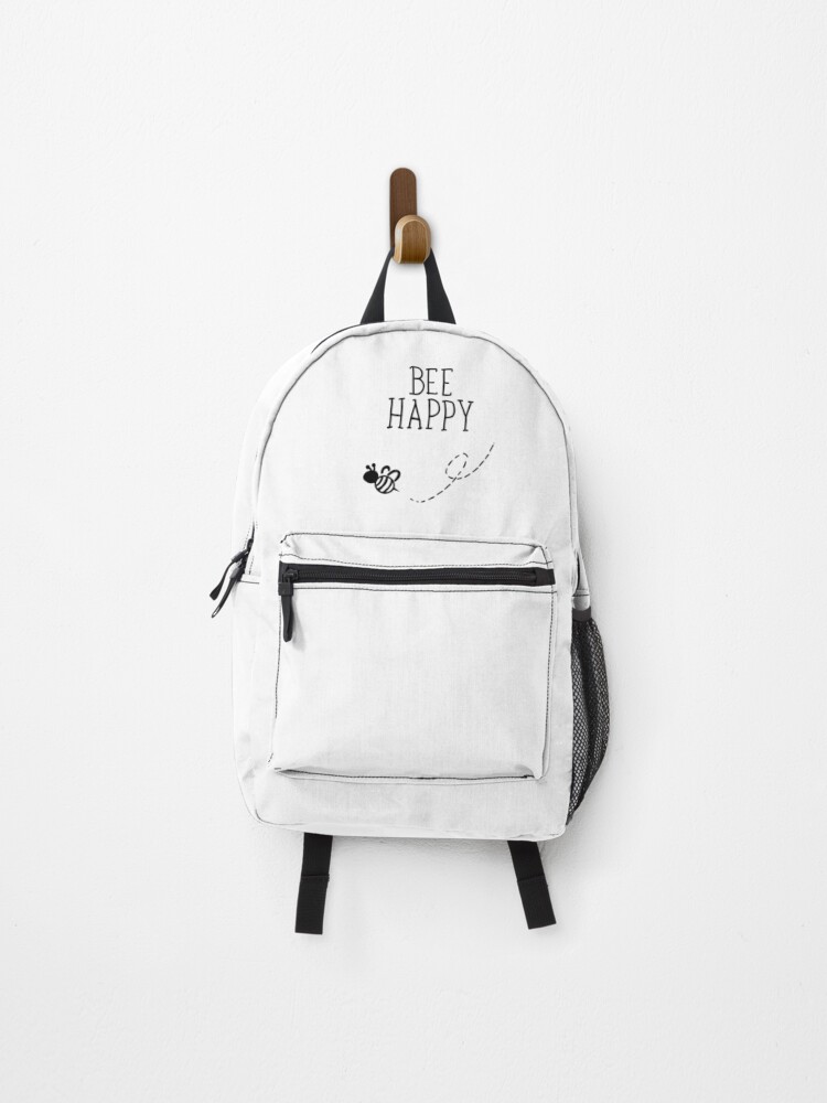 Thumbnail 1 of 3, Backpack, Bee happy - happy bee designed and sold by Fatamimosh.