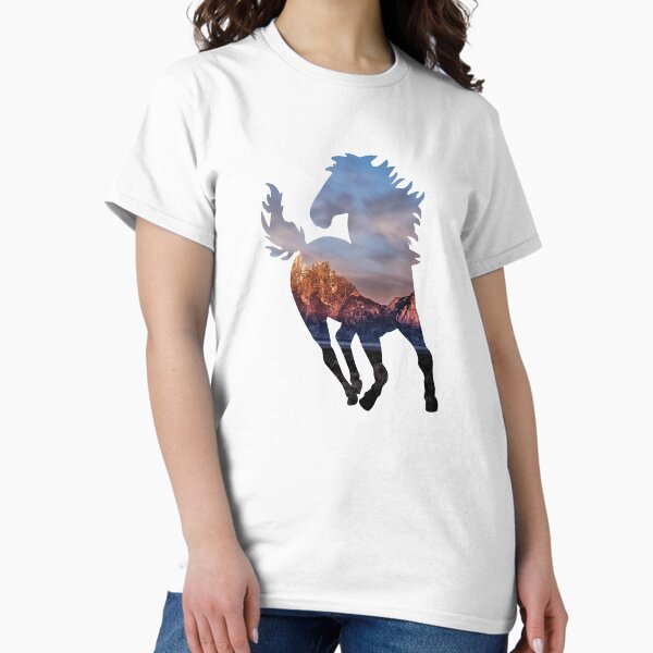 Item preview, Wild Mustang Horse and Rocky Mountains Silhouette  designed and sold by VisionQuestArts.