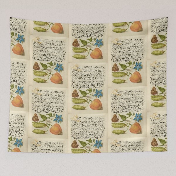Item preview, Butterfly, Peas and Borage, Antique Print designed and sold by Salocin.