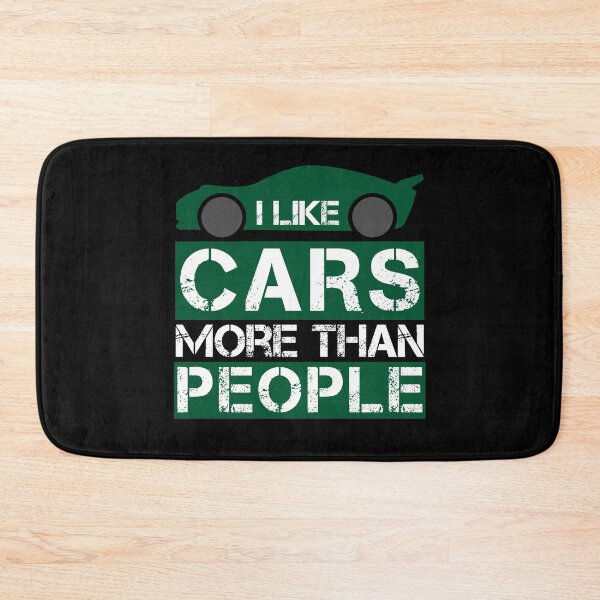 Item preview, I like cars more than people Green, white, black - sarcastic designed and sold by Honest-Quotes.