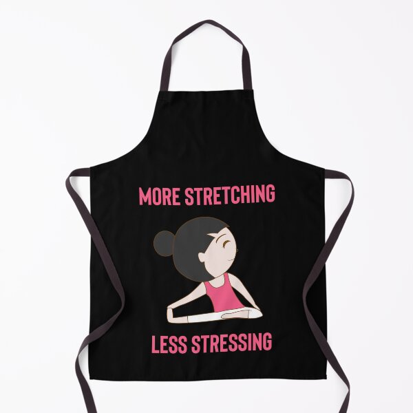 Item preview, Exercise slogan. More stretching less stressing. Yoga quote. .  designed and sold by doctors-apparel.