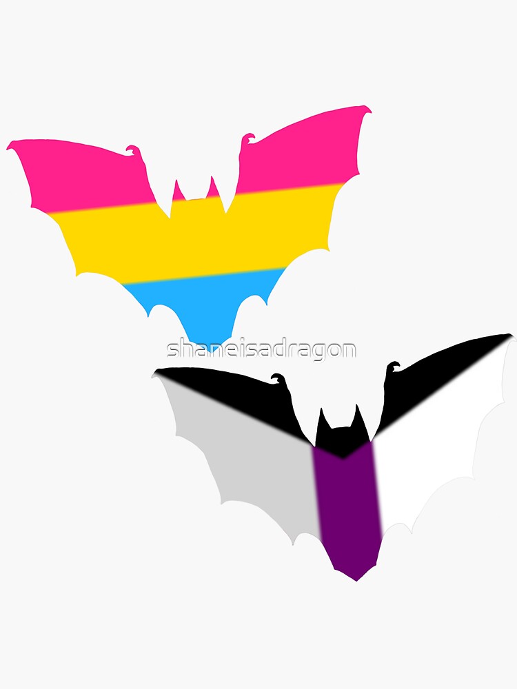 Pan Demisexual Pride Bats Sticker By Shaneisadragon Redbubble 6962