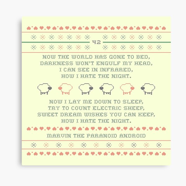 Marvin's Lullaby Cross Stitch Canvas Print