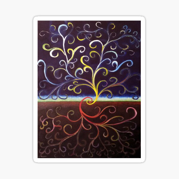 Yin Yang Tree of Life - fun (ED01) Sticker