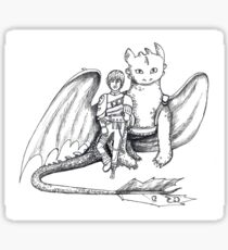 Hiccup and Toothless Sticker