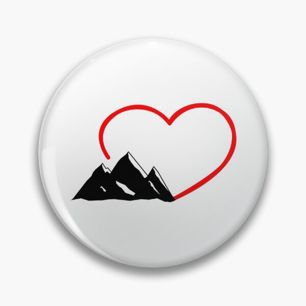 Item preview, Mountains And A Big Red Heart I Love Hinking designed and sold by Paulina Vanlife.
