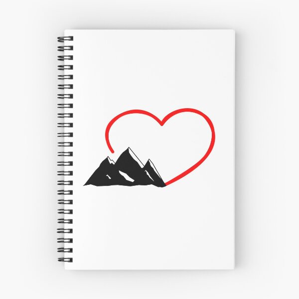 Item preview, Mountains And A Big Red Heart I Love Hinking designed and sold by Paulina Vanlife.