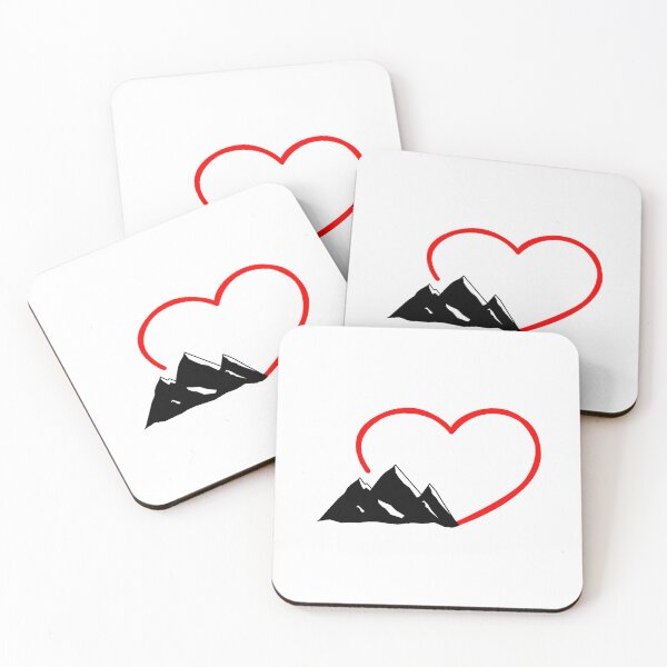 Item preview, Mountains And A Big Red Heart I Love Hinking designed and sold by Paulina Vanlife.