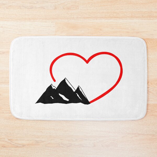 Item preview, Mountains And A Big Red Heart I Love Hinking designed and sold by Paulina Vanlife.
