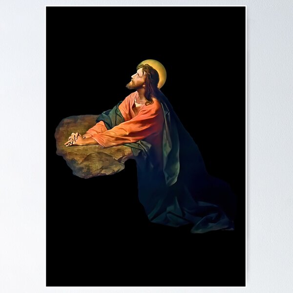 Item preview, Christ praying in Gethsemane (transparent background design) designed and sold by Brasilia.