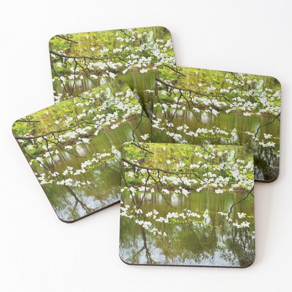Item preview, White Flower Blossoms by the Pond designed and sold by Pamela Storch.