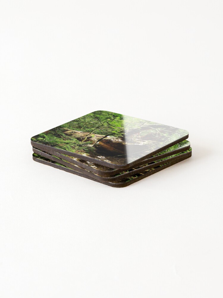 Thumbnail 4 of 5, Coasters (Set of 4), Fallen Tree with Roots designed and sold by GoodVibesOcean.