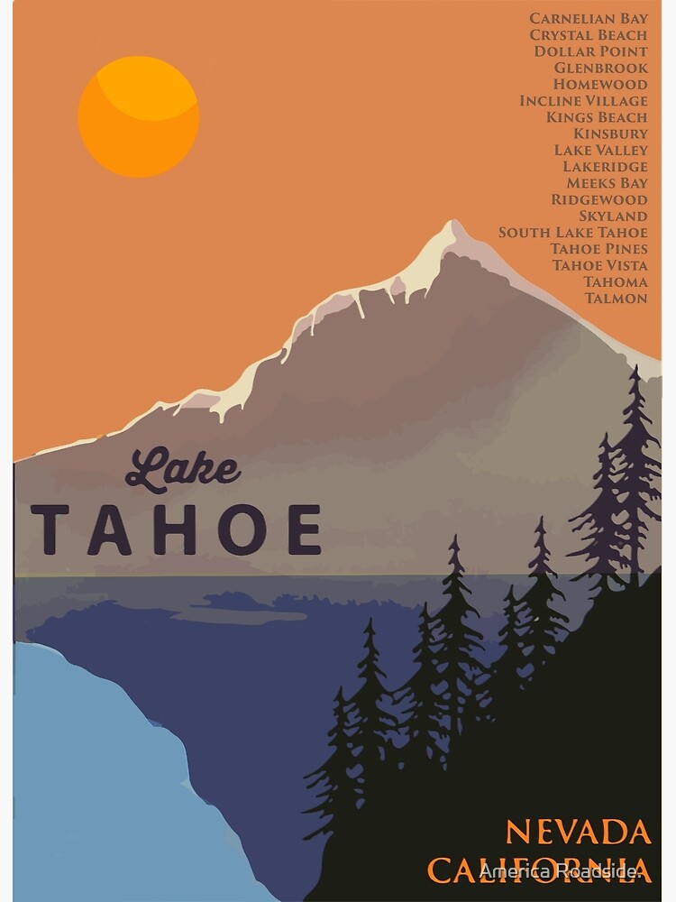 Disover Lake Tahoe. | Canvas Print
