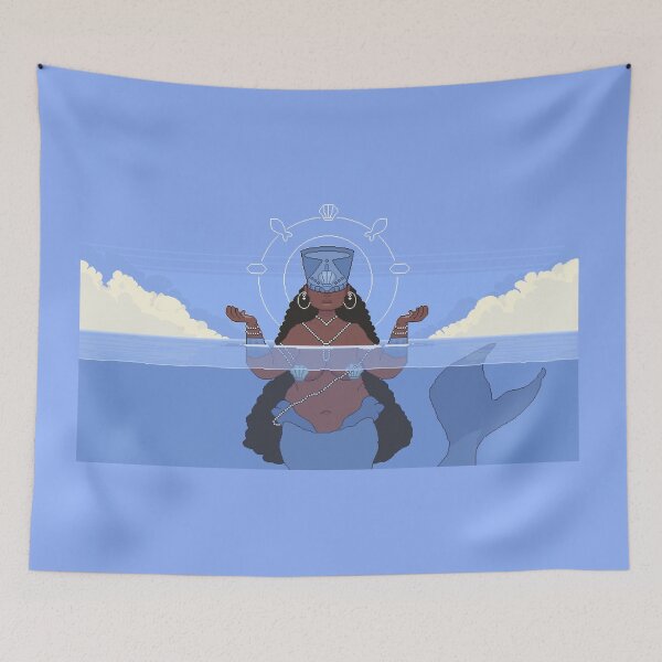 Item preview, Yemoja - African Goddess in PixelArt designed and sold by Mewmewdevart.