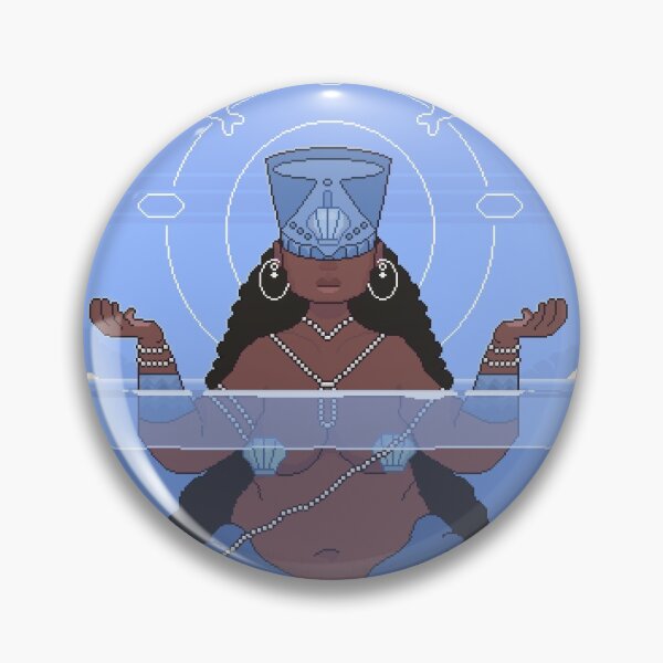 Item preview, Yemoja - African Goddess in PixelArt designed and sold by Mewmewdevart.