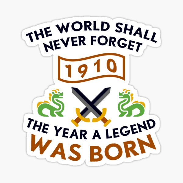 Artikel-Vorschau von Copy of 1910 The Year A Legend Was Born Dragons and Swords Design (Light), designt und verkauft von Graograman.