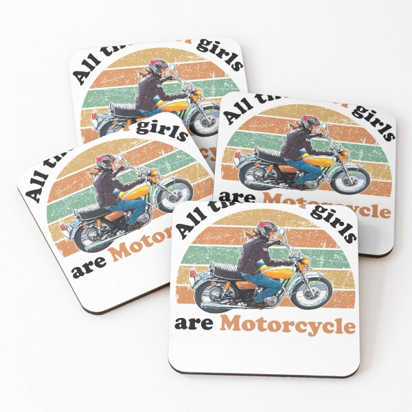 Item preview, All The Cool Girls Are Motorcycle Vintage Gift designed and sold by Realme9876.