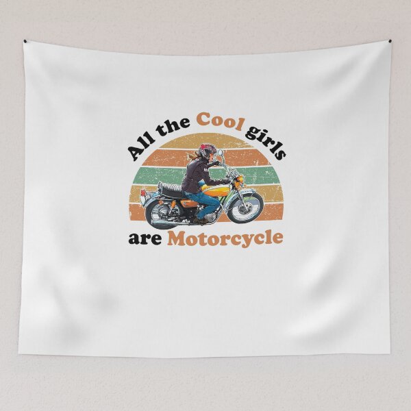 Item preview, All The Cool Girls Are Motorcycle Vintage Gift designed and sold by Realme9876.