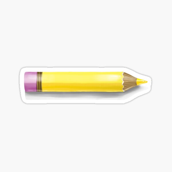 Yellow Pencil Sticker
