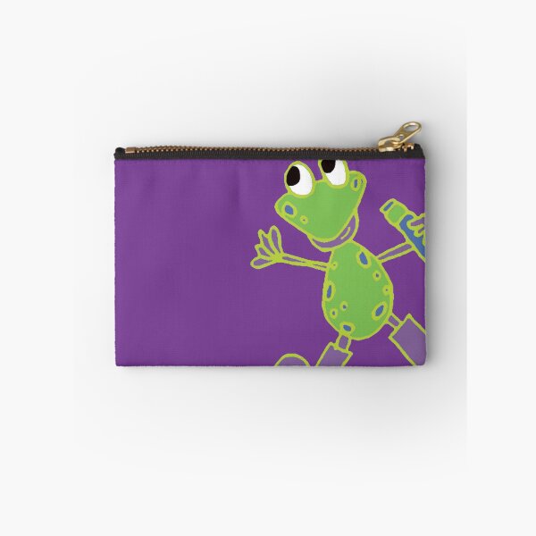 Item preview, Funny Little Frog Jumping In Puddles With His Boots And Water Bottle designed and sold by FoxyTrader.