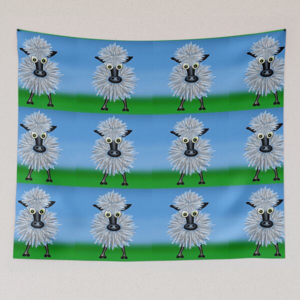 Item preview, Sheep, cute fluffy cartoon. designed and sold by Michael Mills.