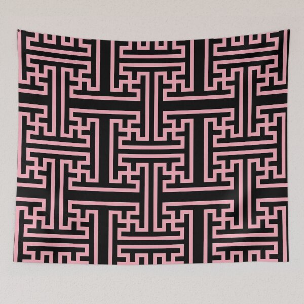 Item preview, Black Pink Sayagata Pattern designed and sold by Moyanana.