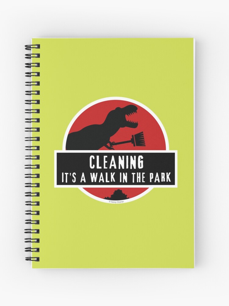 Thumbnail 1 of 3, Journal, Walk In The Park Dinosaur Broom Fun Cleaning Lady Gifts designed and sold by SavvyCleaner.