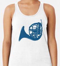 Blaues französisches Horn Racerback Tank Top