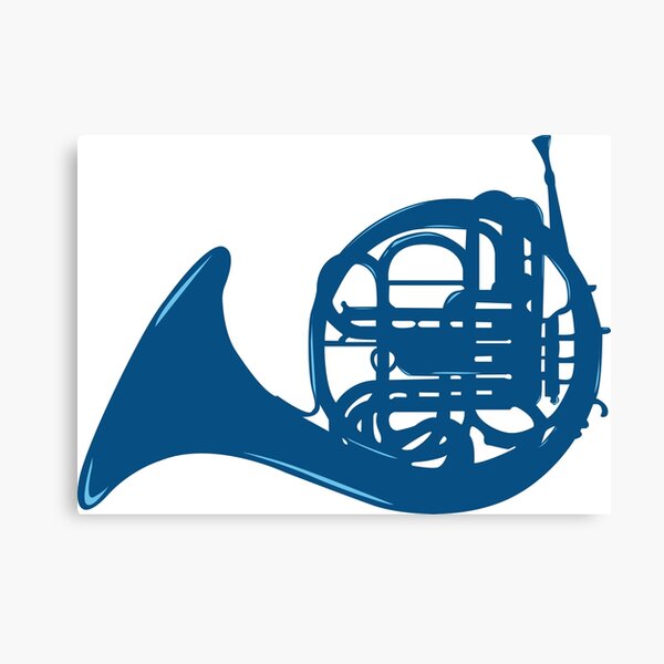 "Blue French Horn" Canvas Print for Sale by juniormy Redbubble