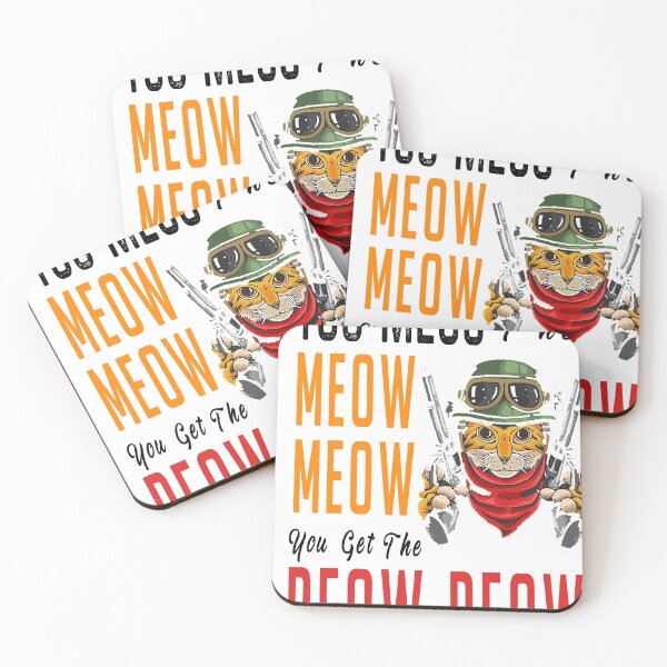Item preview, you mess with the meow meow you get this peow peow-Badass Cat, Angry Cat , Cat With Guns designed and sold by BestDes.