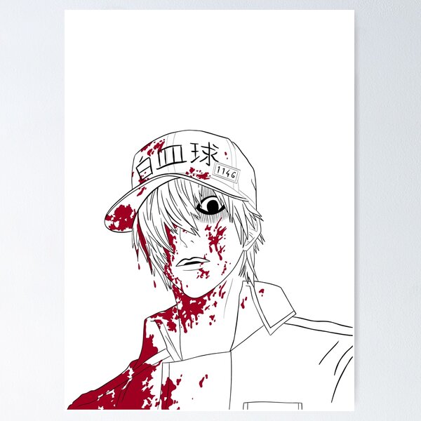 White Blood Cell  Hataraku Saibou (Cells at Work) Poster for