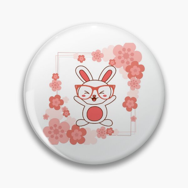 Item preview, Happy Bunny With Glasses designed and sold by Mirasy.