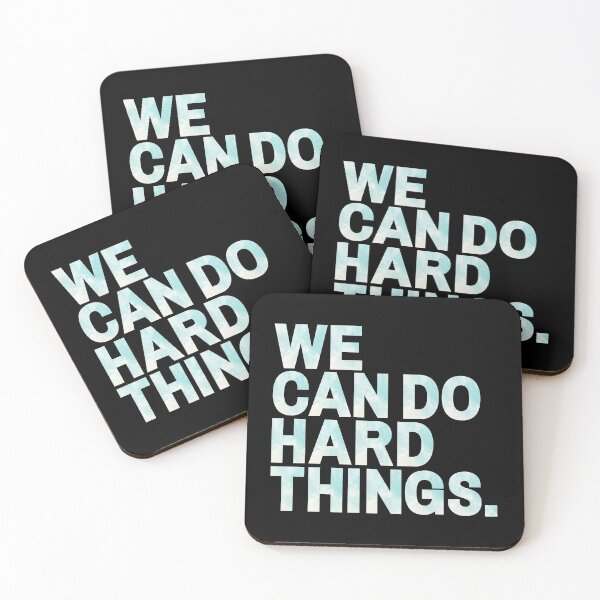 Item preview, We Can Do Hard Things | Blue Watercolor designed and sold by KarolinaPaz.