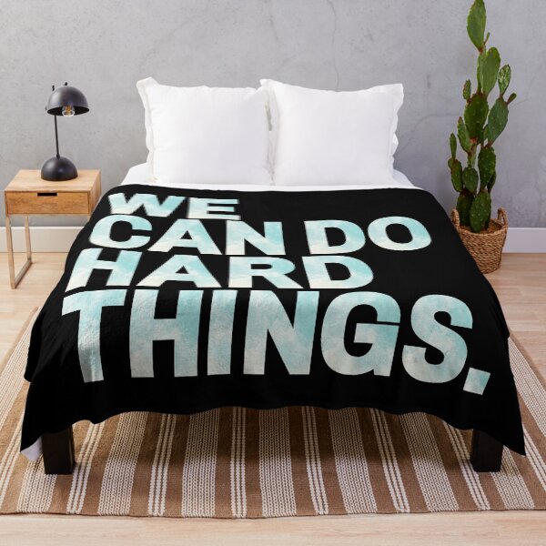 Item preview, We Can Do Hard Things | Blue Watercolor designed and sold by KarolinaPaz.
