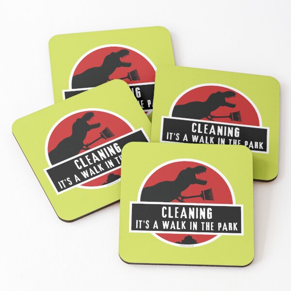 Item preview, Walk In The Park Dinosaur Broom Fun Cleaning Lady Gifts designed and sold by SavvyCleaner.